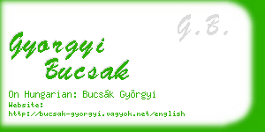 gyorgyi bucsak business card