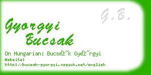gyorgyi bucsak business card